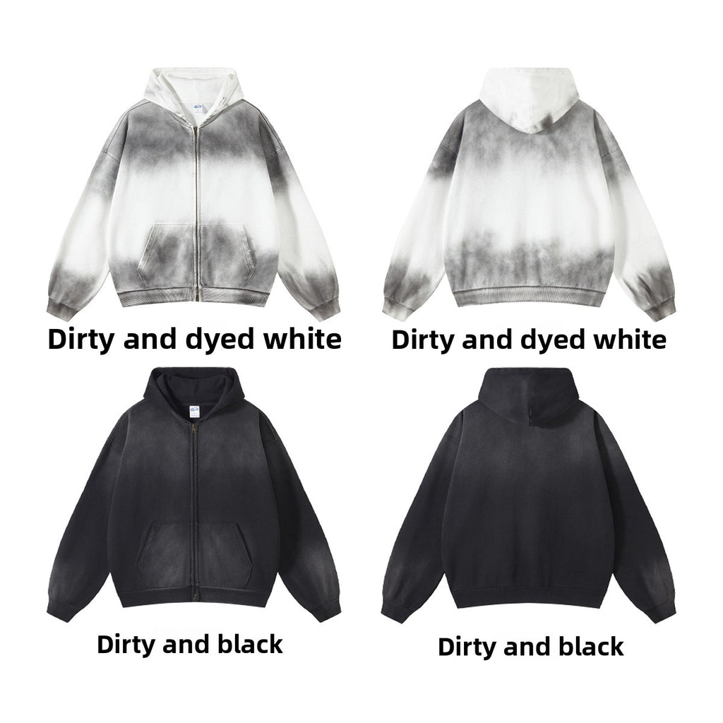 Vintage Distressed Oversized Hooded Sweatshirt